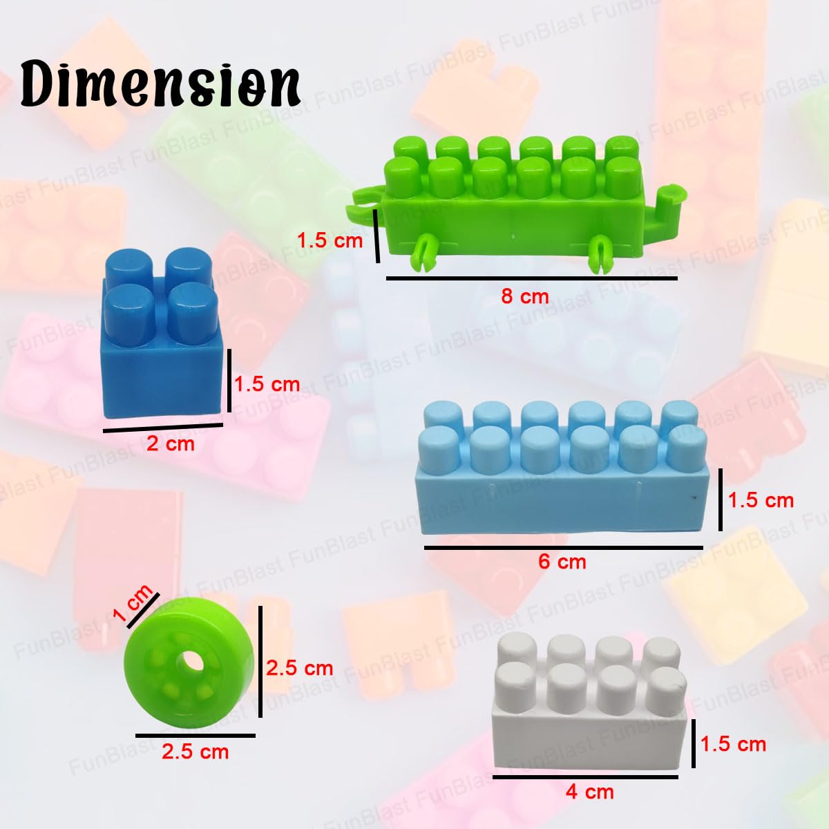 Humming Bird Building Blocks Toys for Kids Educational and Learning Puzzle Games for Kids Girls & Boys Preschool Children 80 Pcs Pouch, Multicolor